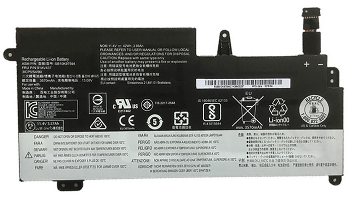 Remplacement Batterie De PortablePour LENOVO 01AV401