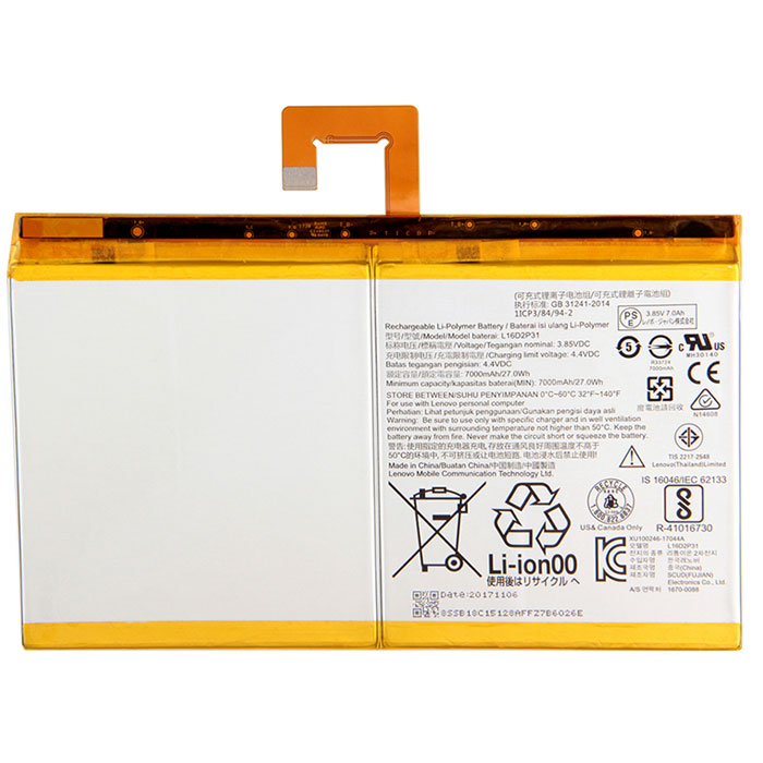 Remplacement Batterie De PortablePour LENOVO L16D2P31